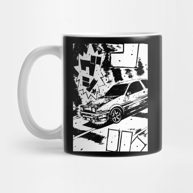 Initial D AE86 Japanese Drift Racer Drifting Car Anime Manga JDM by Neon Bang Bang